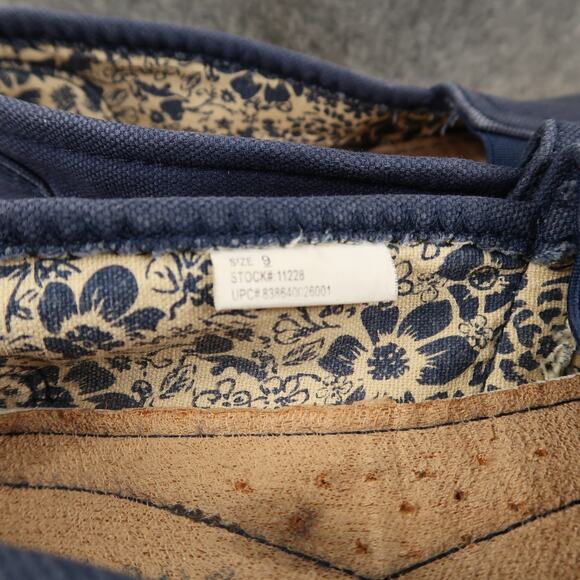 Bahama Bay Shoes Womens 9 Casual Slip On Loafer Flats Blue Canvas Trainers - Picture 11 of 12